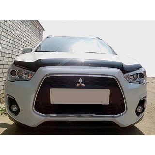 Дефлектор капота длинный 2010+ (SIM) Mitsubishi ASX 2010-2023 гг. фото 1