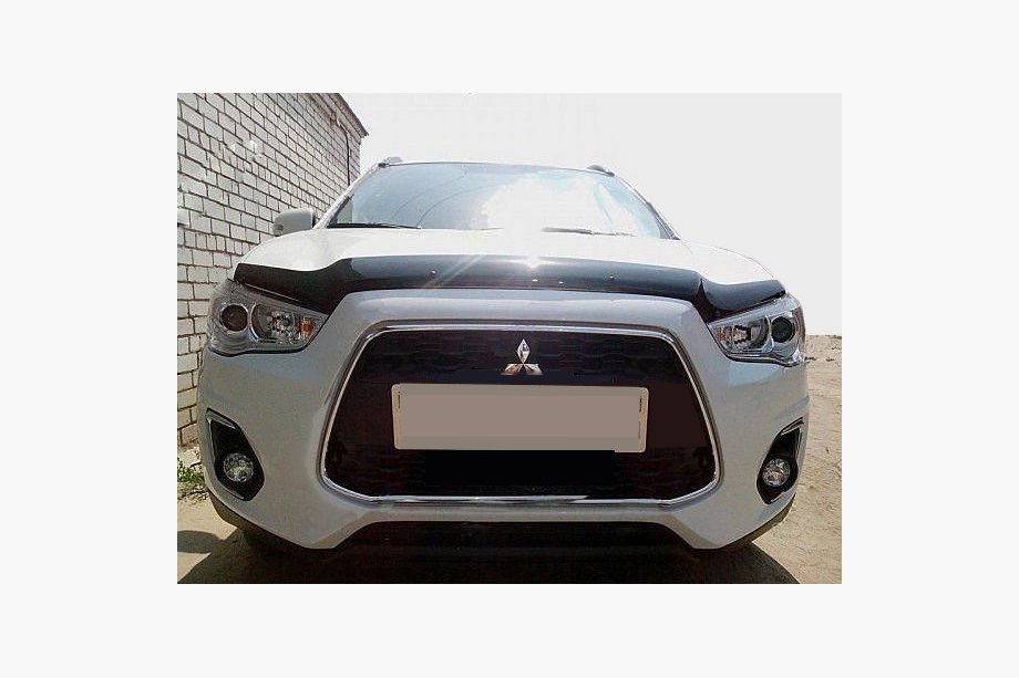Mitsubishi ASX 2010-2023 гг. Дефлектор капота длинный 2010+ (SIM) Image