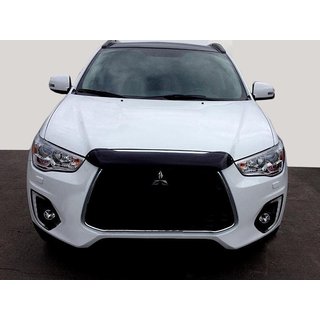 Дефлектор капота длинный 2013+ (SIM) Mitsubishi ASX 2010-2023 гг. фото 1