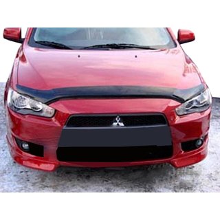 Дефлектор капота длинный 2007-2011 (SIM) Mitsubishi Lancer X 2008- гг. фото 1