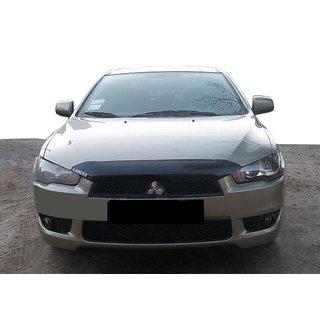 Короткий дефлектор капота 2007-2011 (SIM) Mitsubishi Lancer X 2008- гг. фото 1