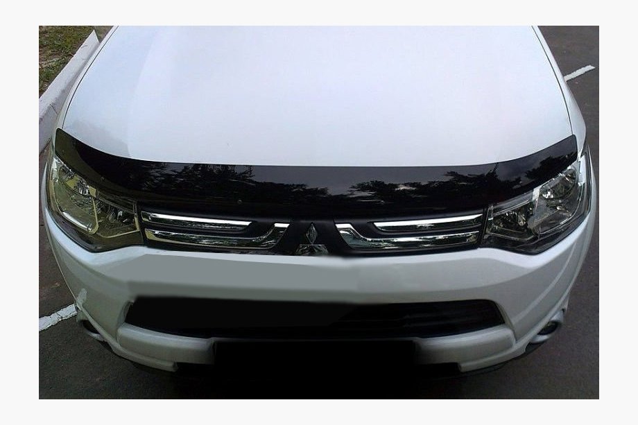 Mitsubishi Outlander 2012-2021 гг. Дефлектор капота 2012+ (SIM) Image