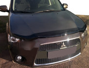 Mitsubishi Outlander 2006-2012 гг. Дефлектор капота длинный 2009-2012 (SIM) фото 1