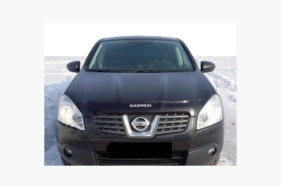 Nissan Qashqai 2007-2010 гг. Дефлектор капота с логотипом (SIM) Image