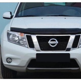 Дефлектор капота (SIM) Nissan Terrano 2014- гг. фото 1