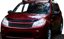 Renault Sandero 2007-2013 гг. Дефлектор капота (SIM) фото 1