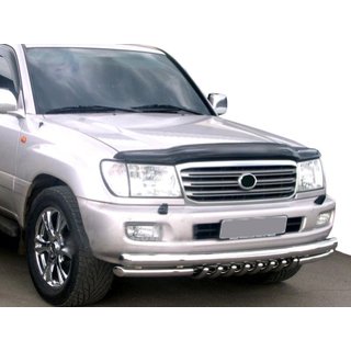 Дефлектор капота с логотипом (SIM) Toyota Land Cruiser 100 1998-2007 гг. фото 1