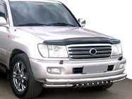 Toyota Land Cruiser 100 1998-2007 гг. Дефлектор капота с логотипом (SIM) фото 1