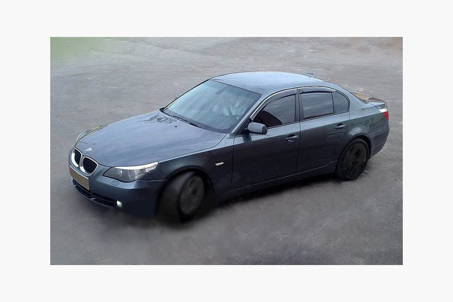 BMW 5 серия E60/E61 2003-2010 гг. Ветровики (4 шт, SIM Хром) Image