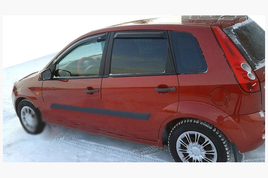 Ford Fiesta 2002-2008 гг. Ветровики на окна (4 шт, SIM) Image
