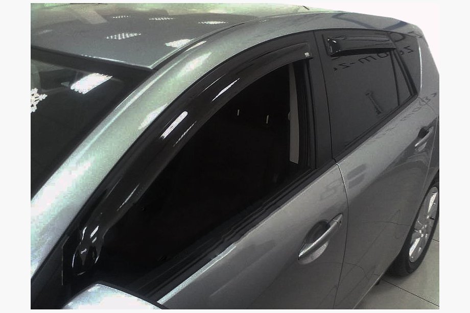 Mazda 3 2009-2013 гг. Ветровики HB (4 шт, SIM) Фото 1