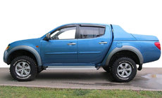 Mitsubishi L200 2006-2015 гг. Ветровики на окна (4шт, SIM) фото 1