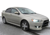 Mitsubishi Lancer X 2008- гг. Ветровики на окна (4шт, SIM) фото 1