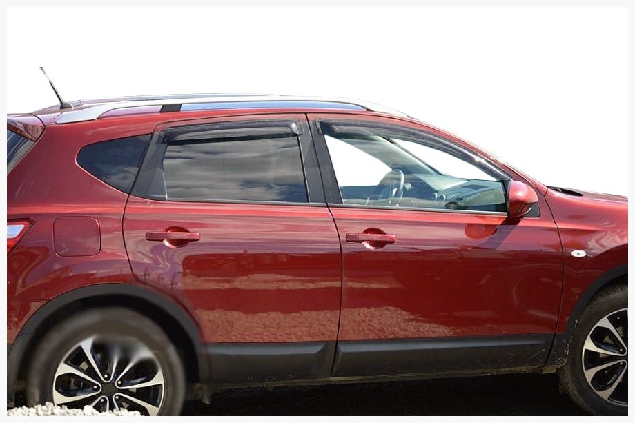 Nissan Qashqai 2010-2014 гг. Ветровики на окна (4 шт, SIM) Фото 1