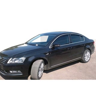 Ветровики SD (4 шт, SIM Хром) Volkswagen Passat B6 2006-2012 гг.