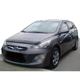 Дефлектор капота 2010-2014 (SIM) Hyundai Accent 2011-2017 гг. фото 1