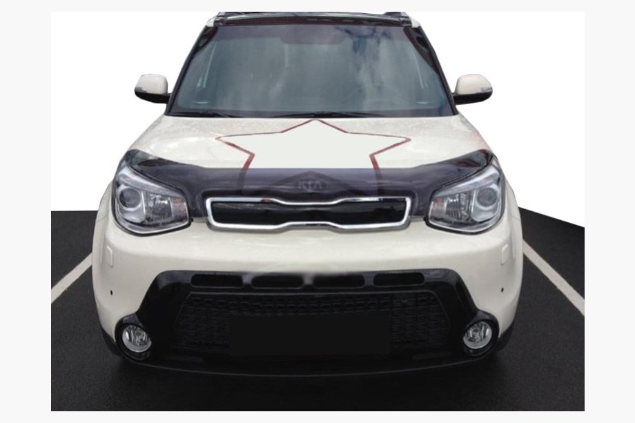 Kia Soul II 2013-2018 гг. Дефлектор капота (SIM) Image