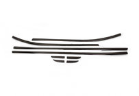 Renault Clio IV 2012-2019 гг. Окантовка окон Черный хром (HB, 8 шт, нерж сталь) фото 1