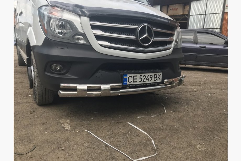 Mercedes Sprinter W906 2006–2018 гг. Передняя нижняя дуга Shark (нержавейка) 2013↗ Фото 4