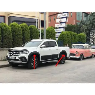Расширители колесных арок (под покраску) Mercedes X class 2017-2020 гг. фото 1