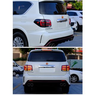 Задние LED Фонари 2010-2021 (Черные-Секвенциальные) Nissan Patrol Y62 2010-2024 гг. фото 2