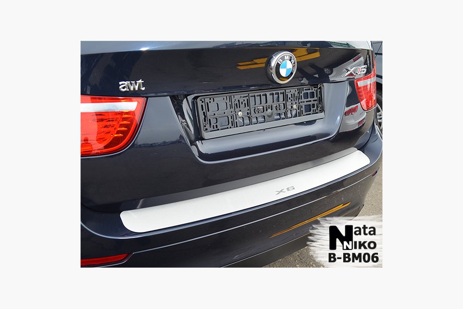 BMW X6 E71 2008-2014 гг. Накладка на задний бампер Natanika (нержавейка) Image
