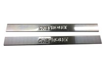 Chevrolet Aveo T200 2002-2008 гг. Накладки на пороги Carmos (2 шт., нержавейка) фото 1