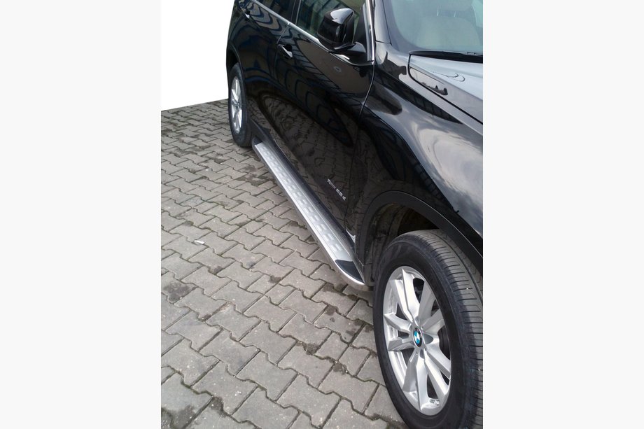BMW X5 E70 2007-2013 гг. Боковые Подножки MsLine Omsa (2 шт, Алюминий) Image