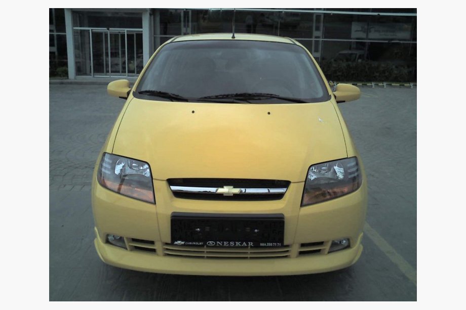 Chevrolet Aveo HB Накладка на передний бампер (под покраску) Image