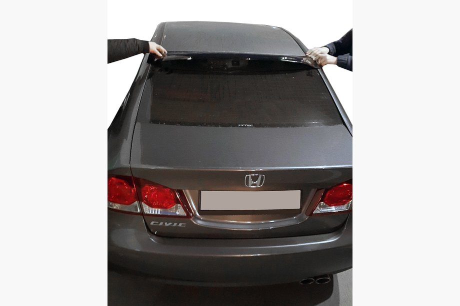Honda Civic Sedan VIII 2006-2011 гг. Спойлер на заднее стекло (черный, ABS) Image