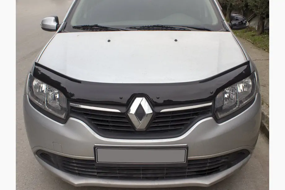 Renault Logan MCV 2013-2022 гг. Дефлектор капота (EuroCap)