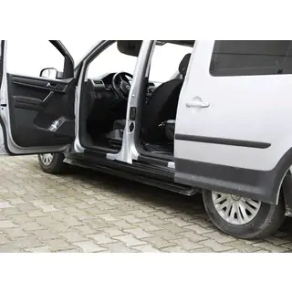 Накладки на пороги EuroCap (2 шт., ABS) Volkswagen Caddy 2015-2020 гг. фото 1