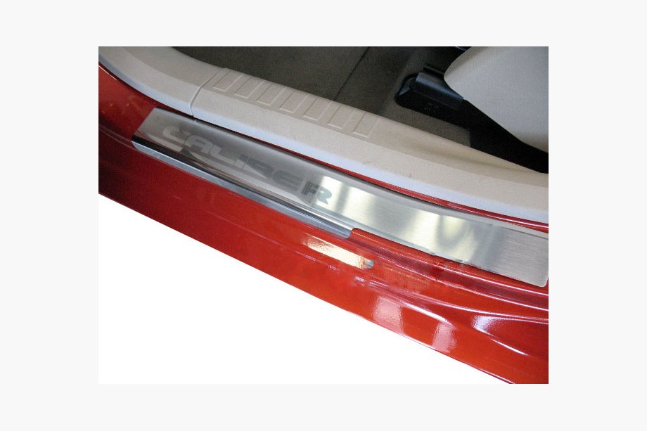 Dodge Caliber 2006-2011 гг. Накладки на пороги Natanko Premium (4 шт, нержавейка) Image