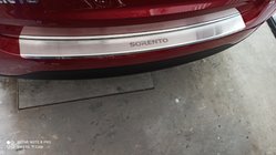 Накладка на задний бампер с загибом Nataniko (нержавейка) фото 1