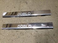 Fiat Doblo I 2005-2010 гг. РАСПРОДАЖА !!! Накладки на дверные пороги (2 шт, нержавейка) фото 1