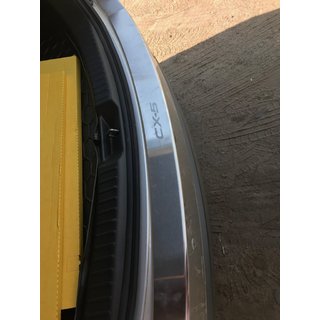 Накладка на задний бампер с загибом Nataniko (нержавейка) Mazda CX-5 2017- гг. фото 1