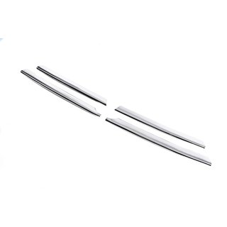 Накладки на решетку 2007-2013 (4 шт, нержавейка) Opel Vivaro 2001-2015 гг. фото 1