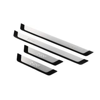 Накладки на пороги OmsaLine (4 шт, нержавейка) Peugeot 3008 2008-2016 гг. фото 1