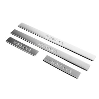 Накладки на пороги из нержавеющей стали (Omsa, 4 шт) фото 1