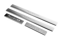 Renault Fluence 2009-2016 гг. Накладки на пороги OmsaLine (4 шт., нержавейка) фото 1