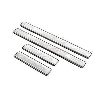 Накладки на пороги Libao (4 шт, нержавейка) Skoda Octavia II A5 2006-2010 гг. фото 1