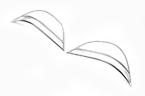 Mitsubishi Lancer 9 2004-2008 гг. Хром Накладки на Задние Фонари (2 шт, пластик) фото 1