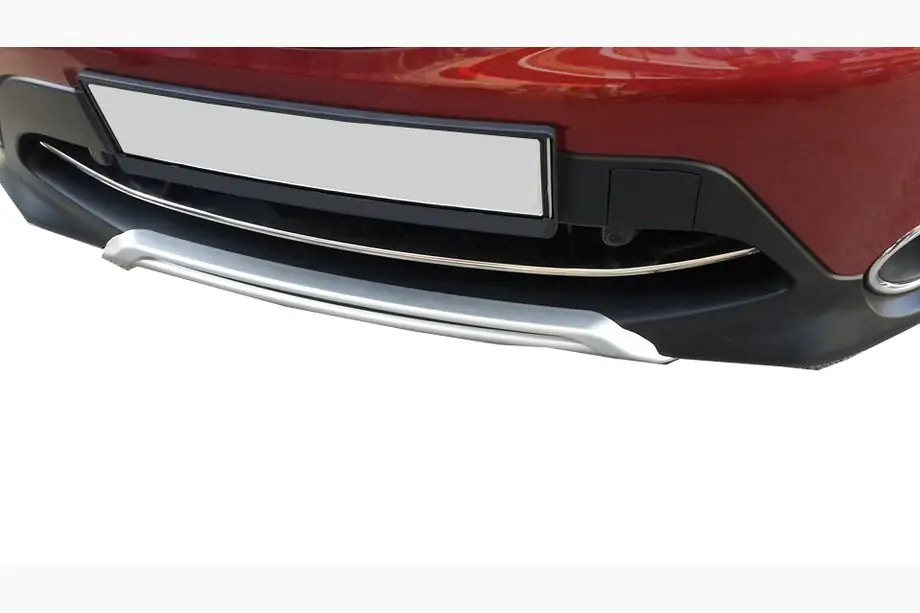Nissan Qashqai 2014-2021 гг. Накладка на передний бампер нержавейка (2014-2017) Фото 1