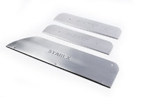 Hyundai H200, H1, Starex 1998-2007 гг. Накладки на пороги Carmos (3 шт, нержавейка) фото 1