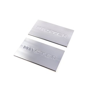 Накладки на пороги V1 (2 шт, нержавейка) Renault Master 2011-2023 гг. фото 1