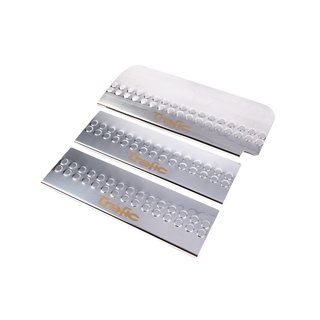 Накладки на пороги Carmos V1 (3 шт, нержавейка) Renault Trafic 2001-2015 гг. фото 1