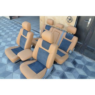 Авточехлы (Эко-кожа ↗Алькантара, Elite) Toyota Land Cruiser 100 1998-2007 гг. фото 1