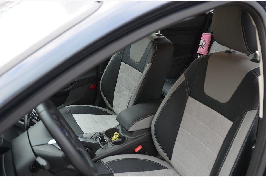 Ford Focus III 2011-2017 гг. Модельные чехлы из экокожи Brothers Leather Style Фото 3