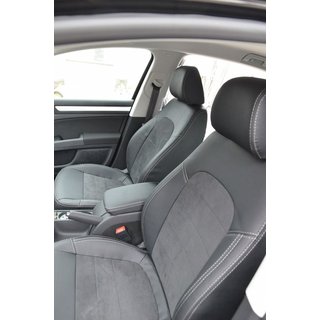 Авточехлы (2013↗, Экокожа↗Алькантара, Elite) Skoda Superb 2009-2015 гг. фото 2