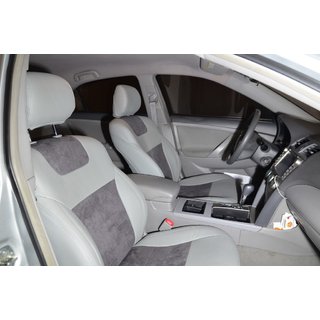 Авточехлы (Эко-кожа ↗ Замена Алькантары, Elite) Toyota Camry 2006-2011 гг. фото 4